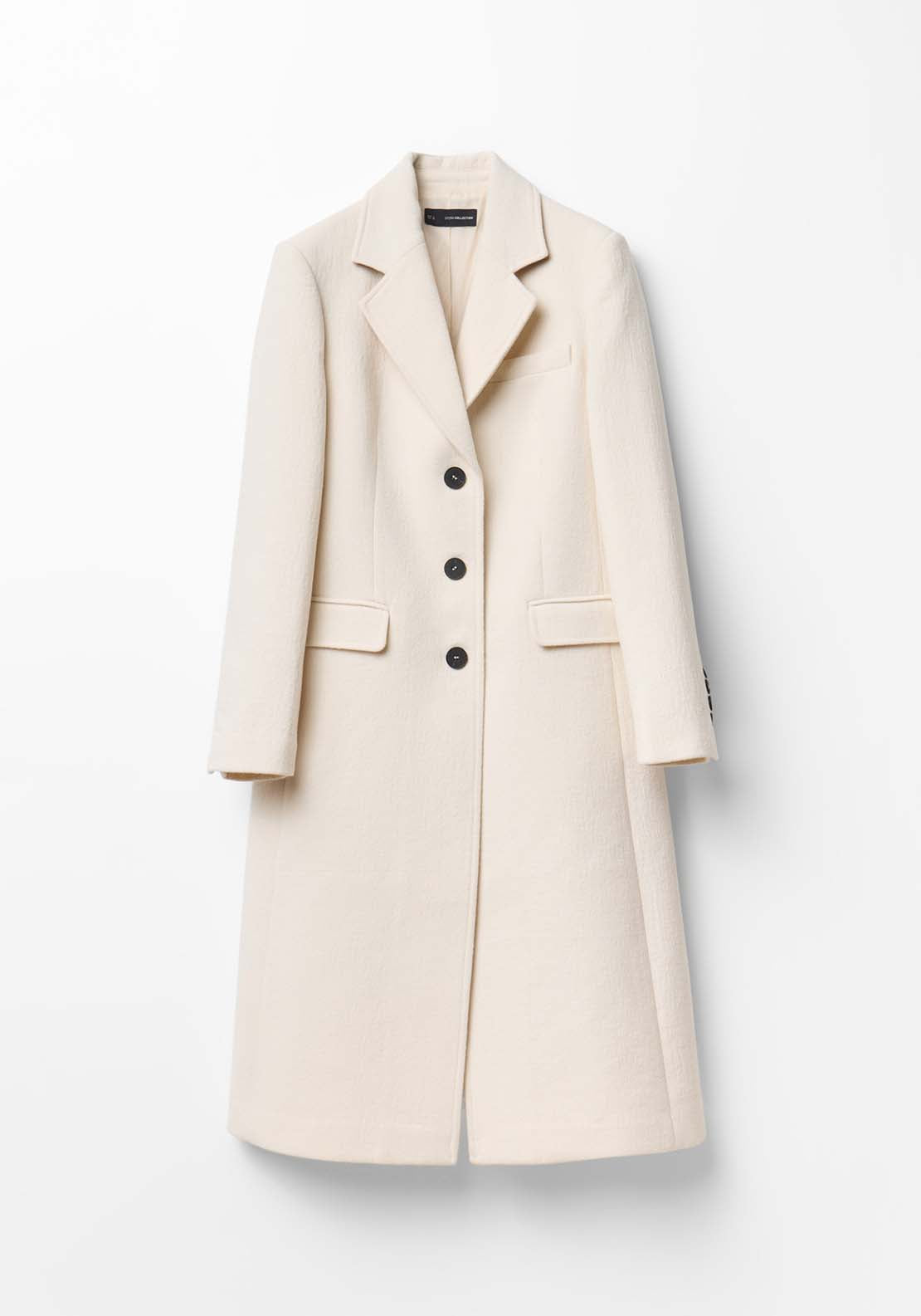 Lapel Collar Coat - Cream
