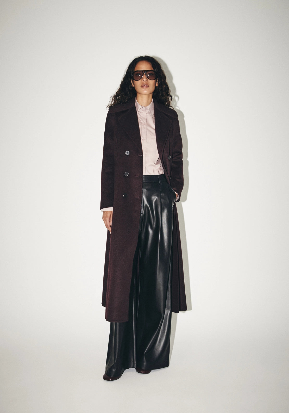 Long Fitted Coat - Red