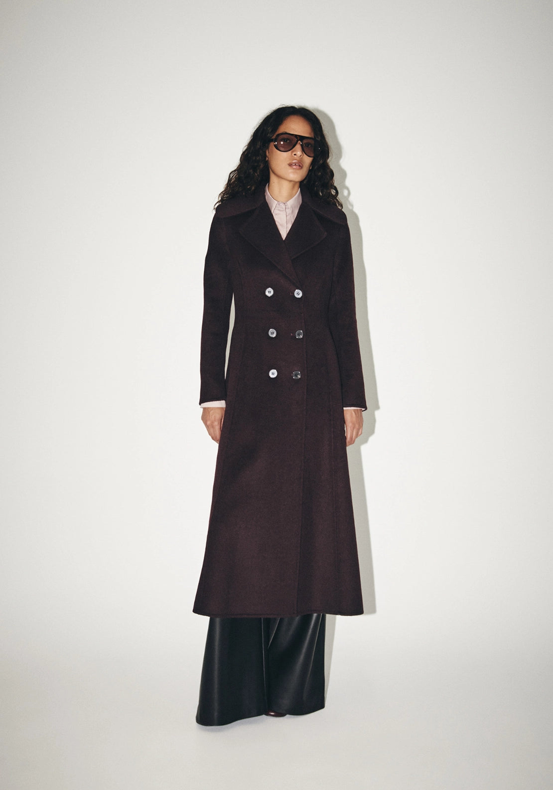 Long Fitted Coat - Red