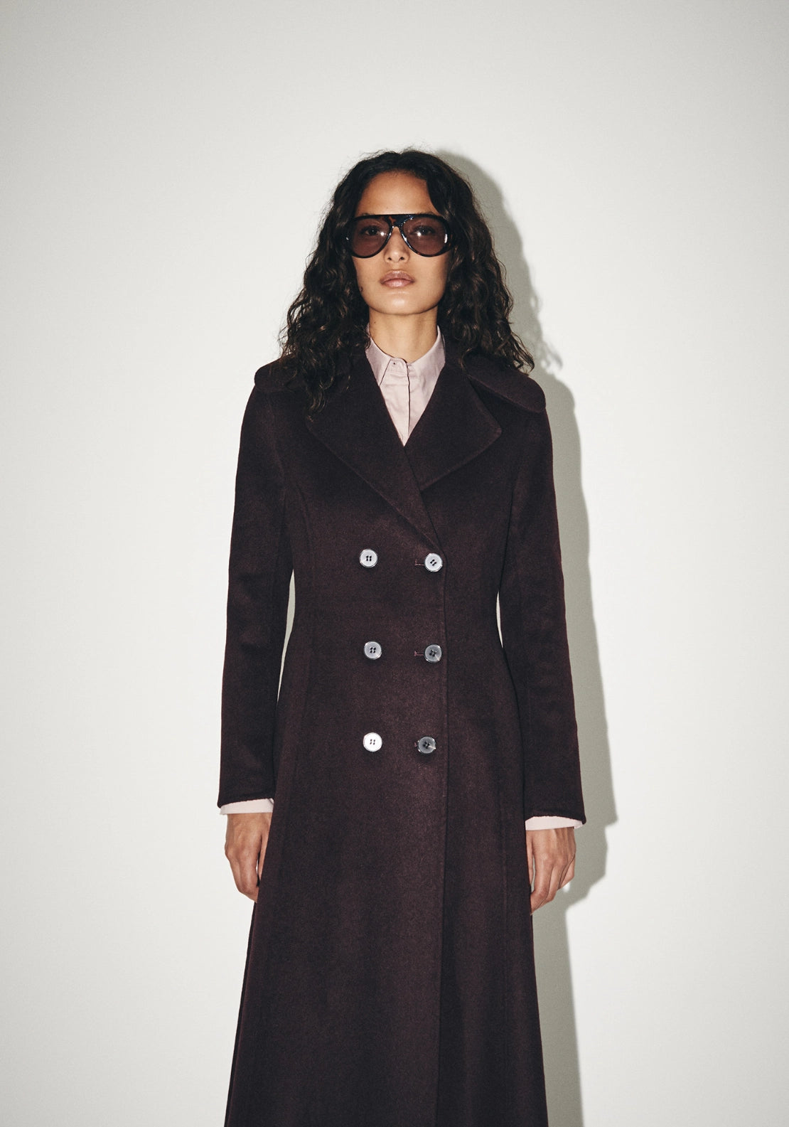 Long Fitted Coat - Red