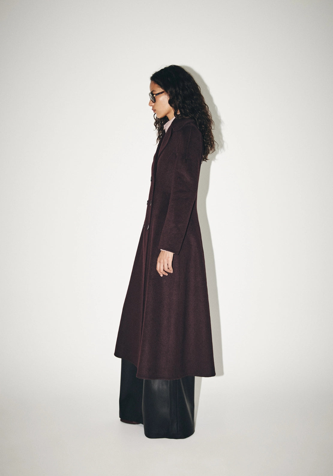 Long Fitted Coat - Red