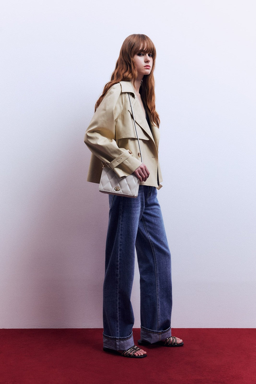 Sfera Short trench coat - Camel 3 Shaws Department Stores
