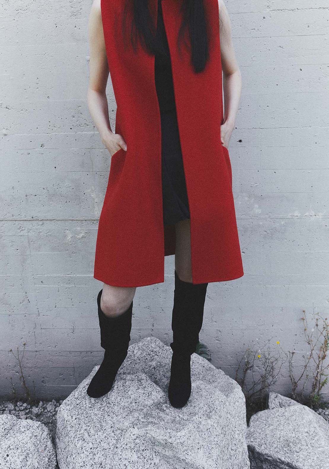 Sfera Handmade Vest - Red 3 Shaws Department Stores