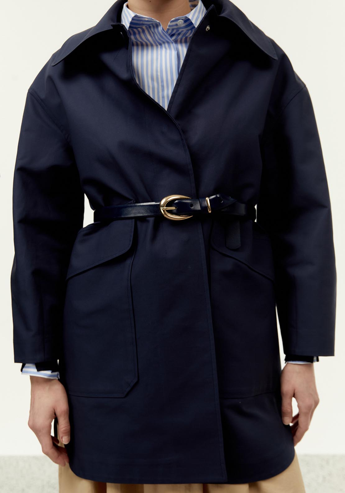 Sfera Pockets cotton parka - Blue 2 Shaws Department Stores