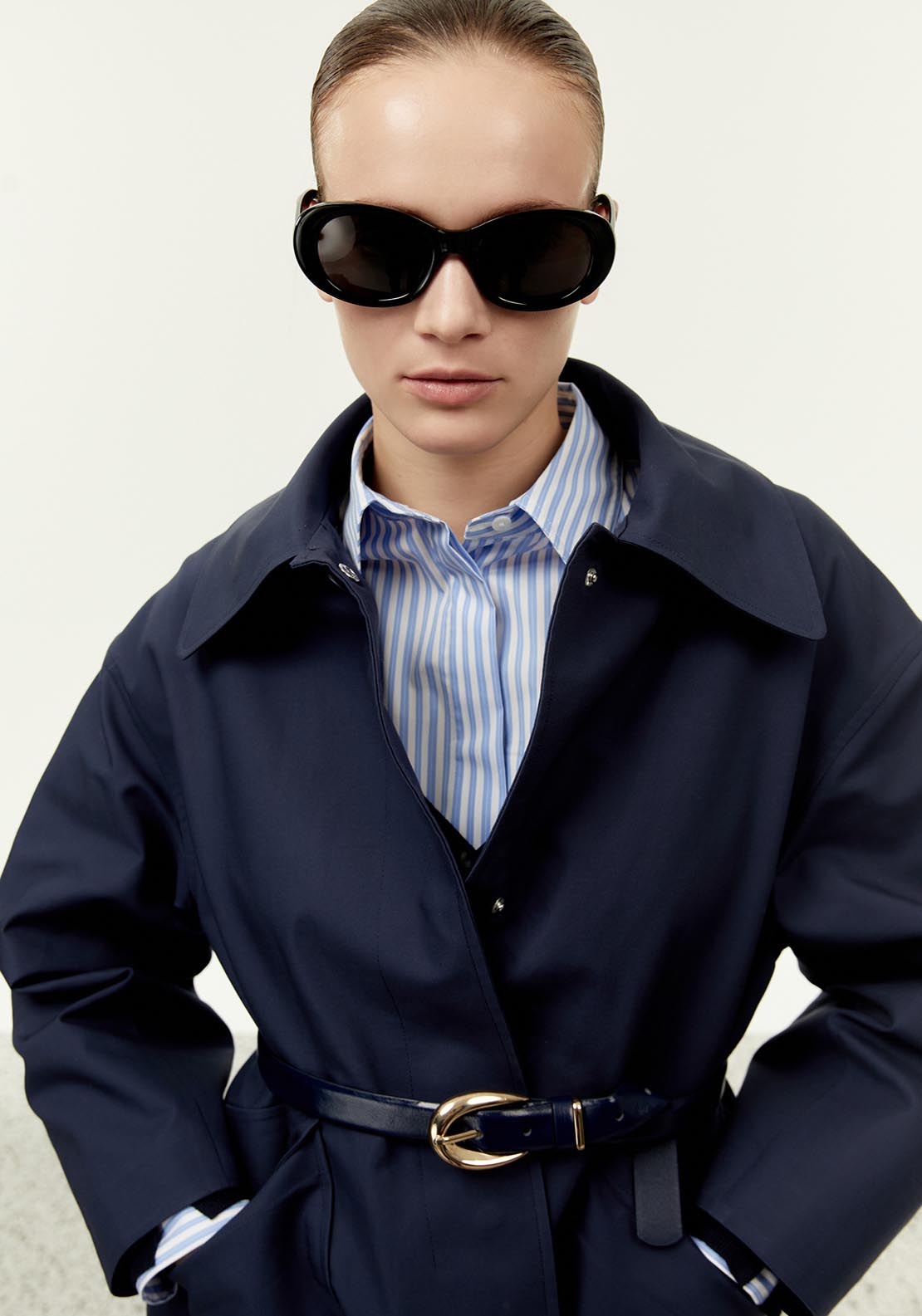 Sfera Pockets cotton parka - Blue 4 Shaws Department Stores