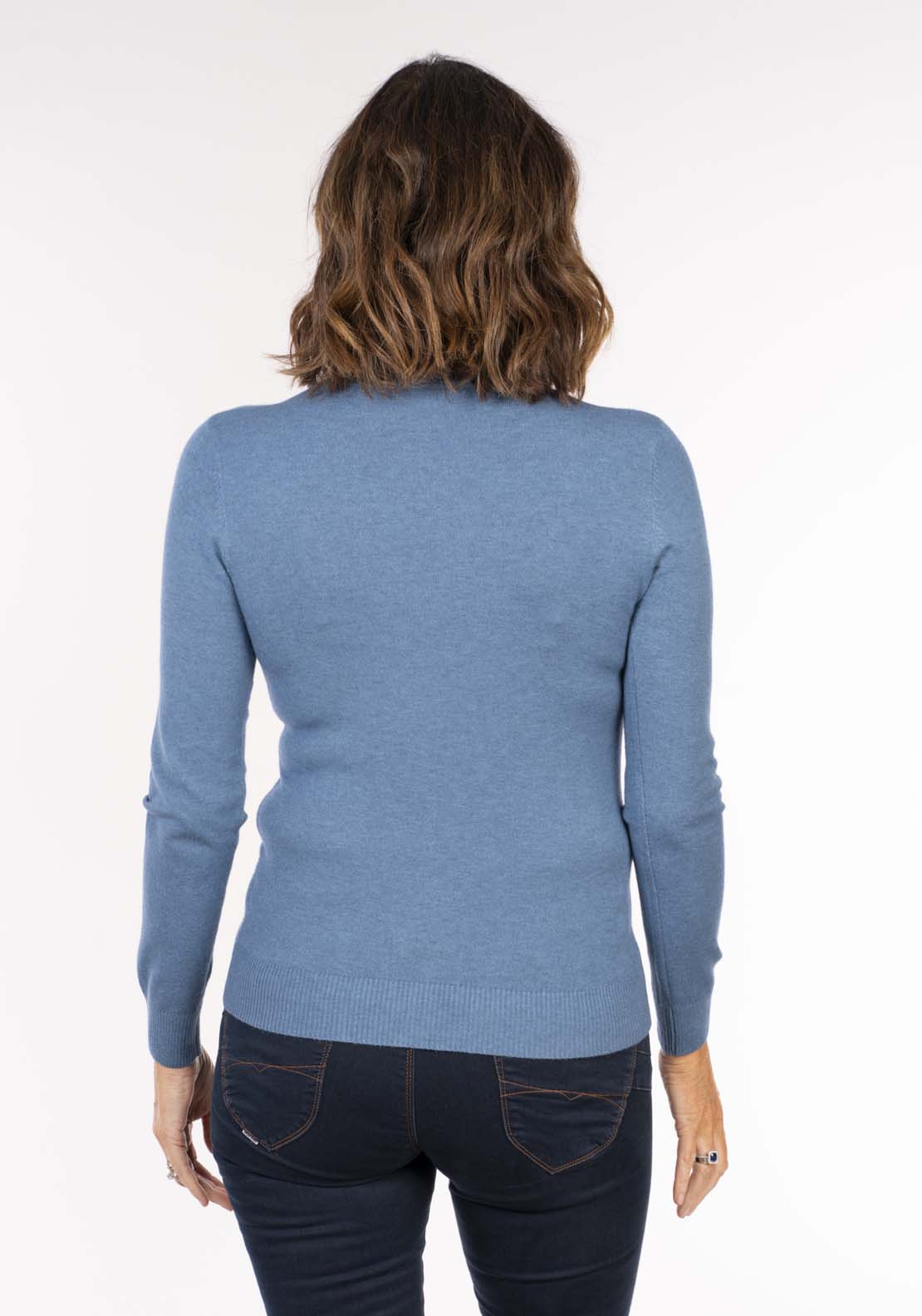 Tea Lane Perkins Neck Sweater - Blue Jeans 4 Shaws Department Stores