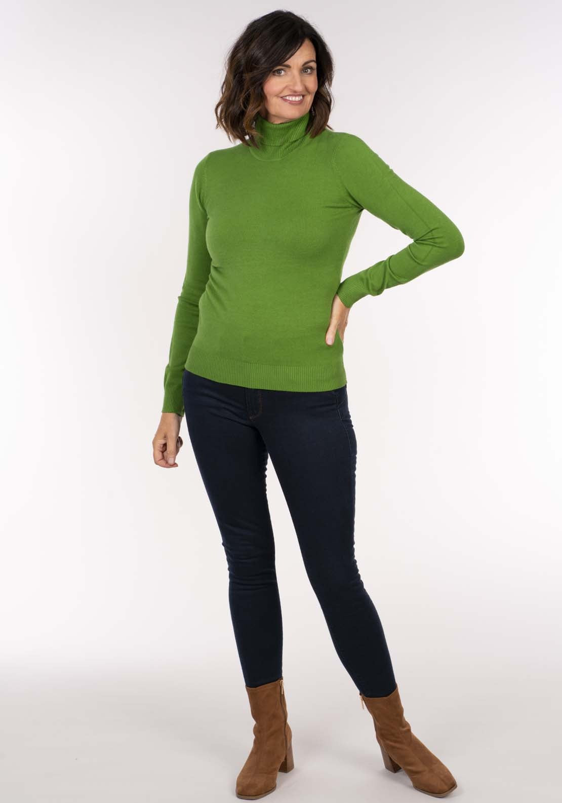 Tea Lane Perkins Neck Sweater - Green 5 Shaws Department Stores