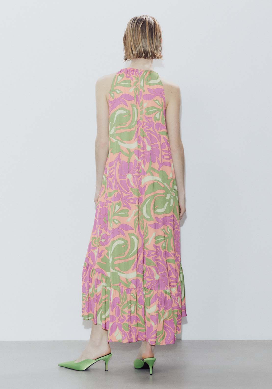 Sfera Printed halter-neck dress 3 Shaws Department Stores