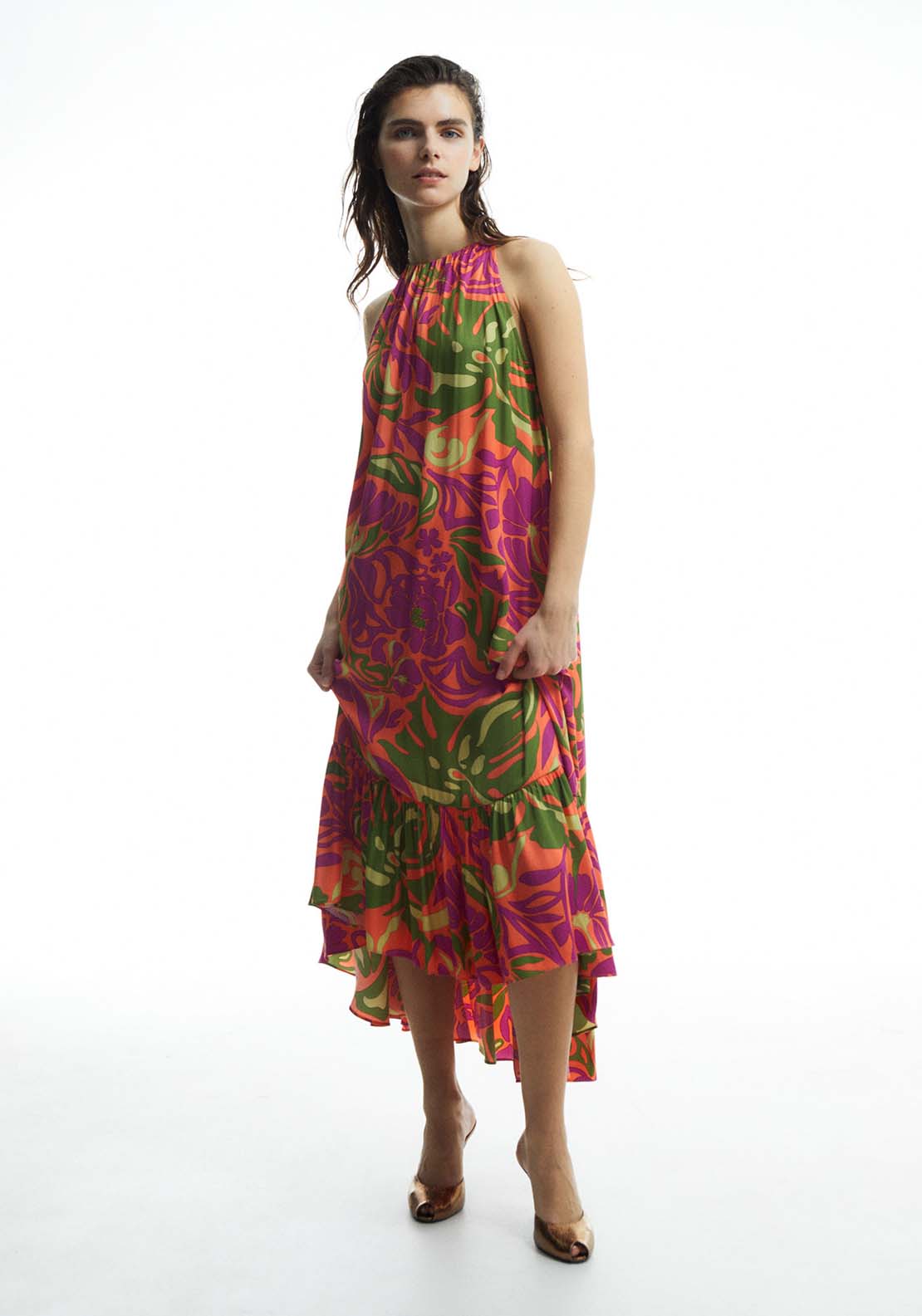 Sfera Printed halter-neck dress 7 Shaws Department Stores