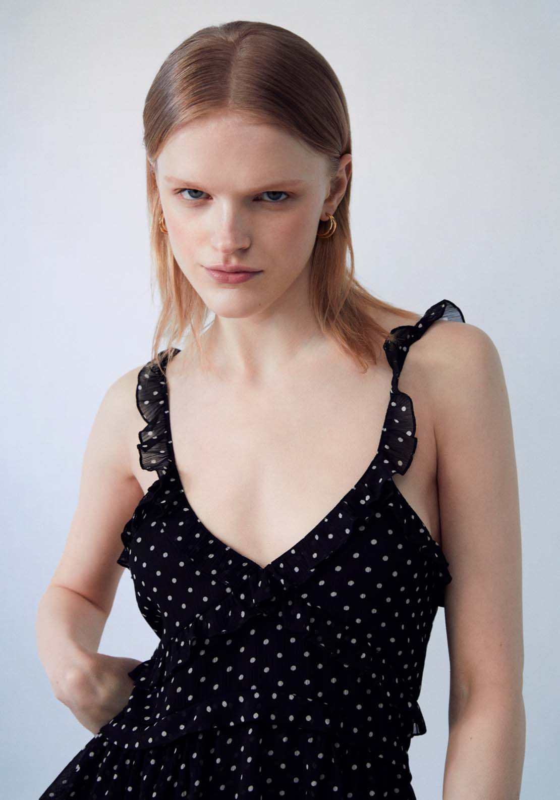 Sfera Ruffle Sleeveless Dress 3 Shaws Department Stores