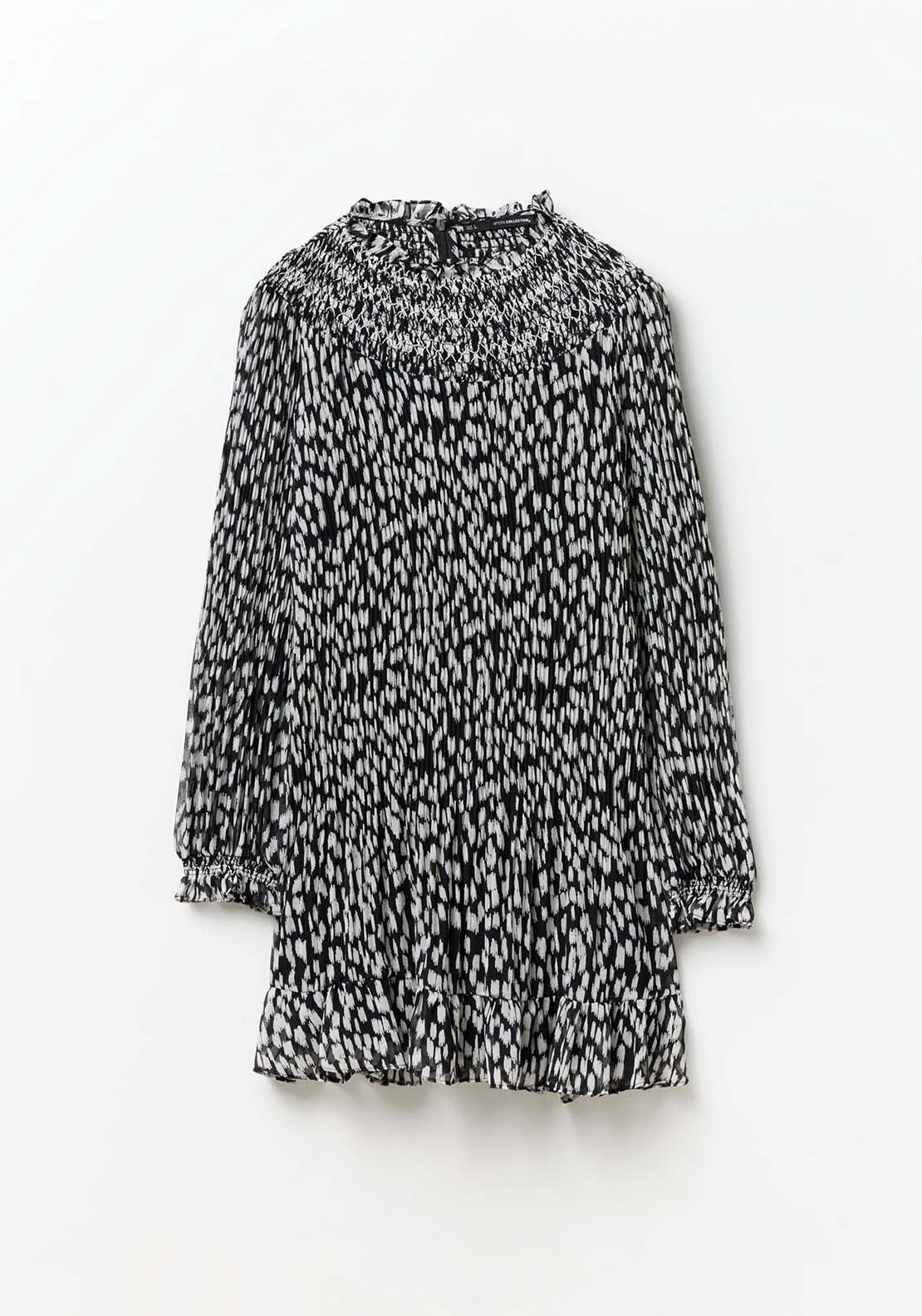 Sfera Printed mini dress - Black 9 Shaws Department Stores