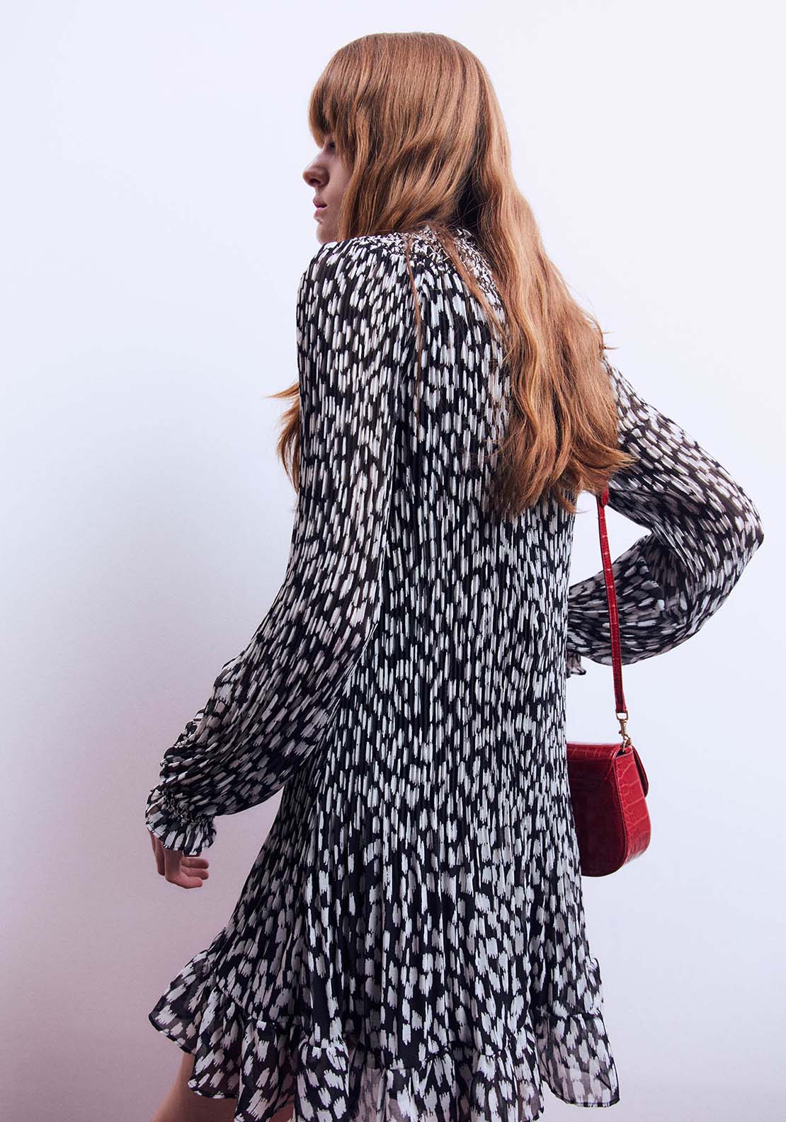 Sfera Printed mini dress - Black 6 Shaws Department Stores