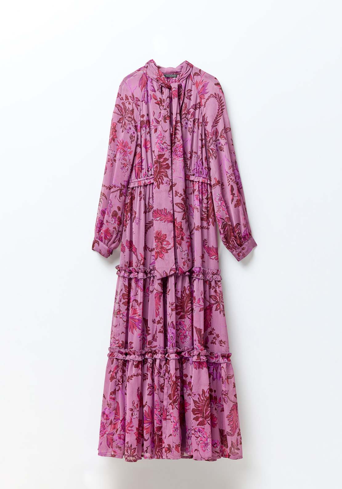 Sfera Long Sleeve Printed Dress - Print Pink 5 Shaws Department Stores