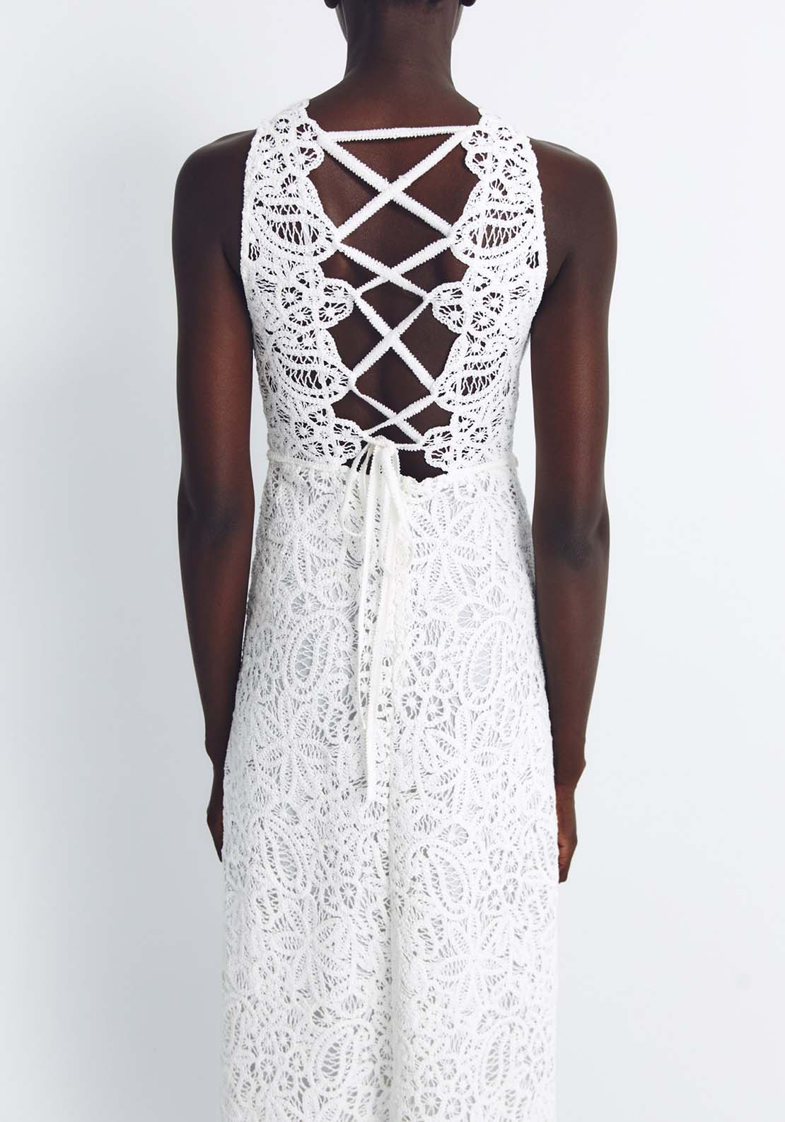 Sfera Guipure Dress - White 2 Shaws Department Stores