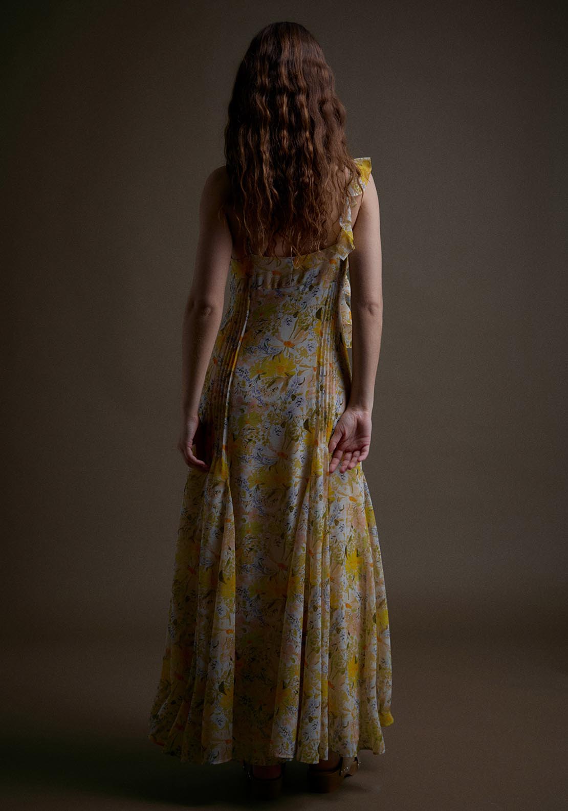 Sfera Long Printed Dress With Straps - Print Amari 2 Shaws Department Stores