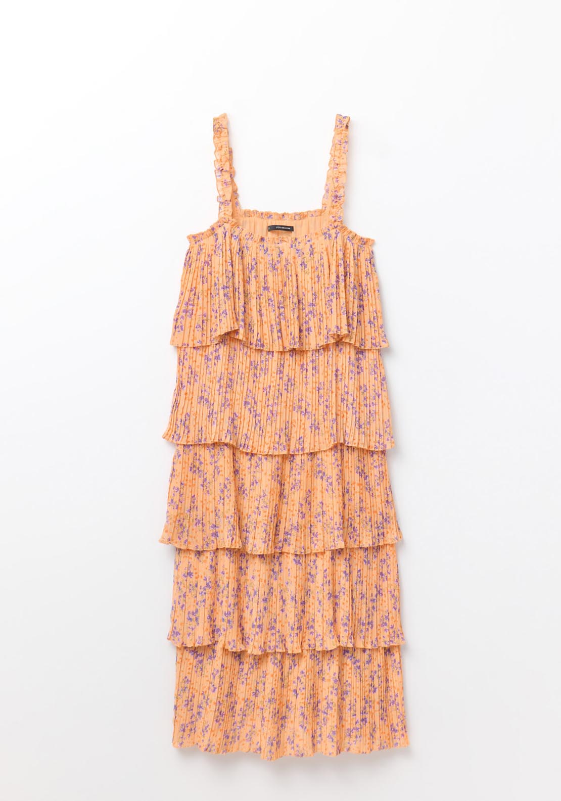 Sfera Sleeveless Layered Ruffle Dress - Pink Print 6 Shaws Department Stores