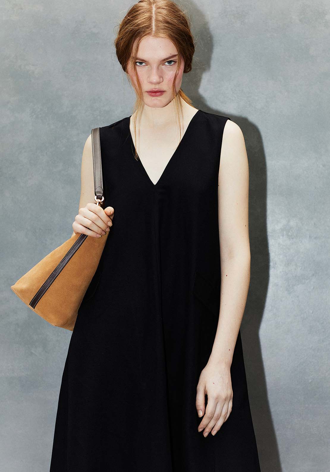 Guipure Hem Dress - Black