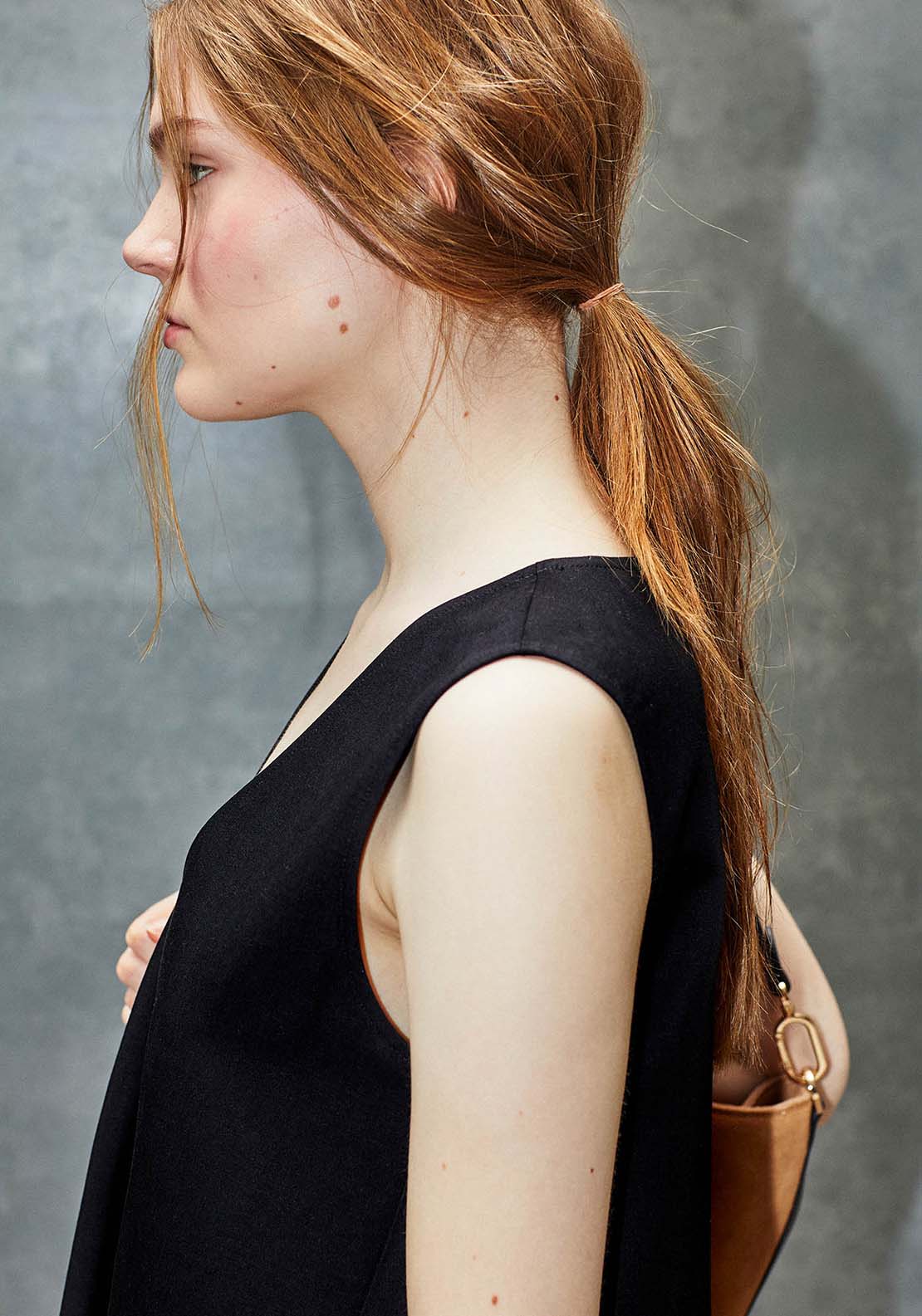 Guipure Hem Dress - Black