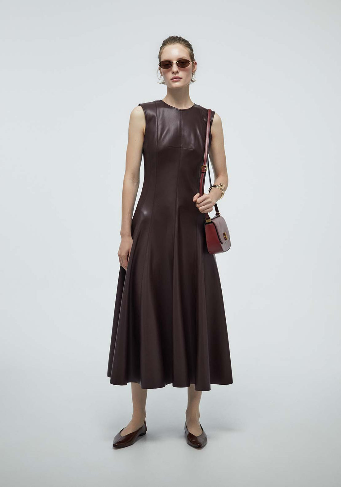 Faux Leather Dress