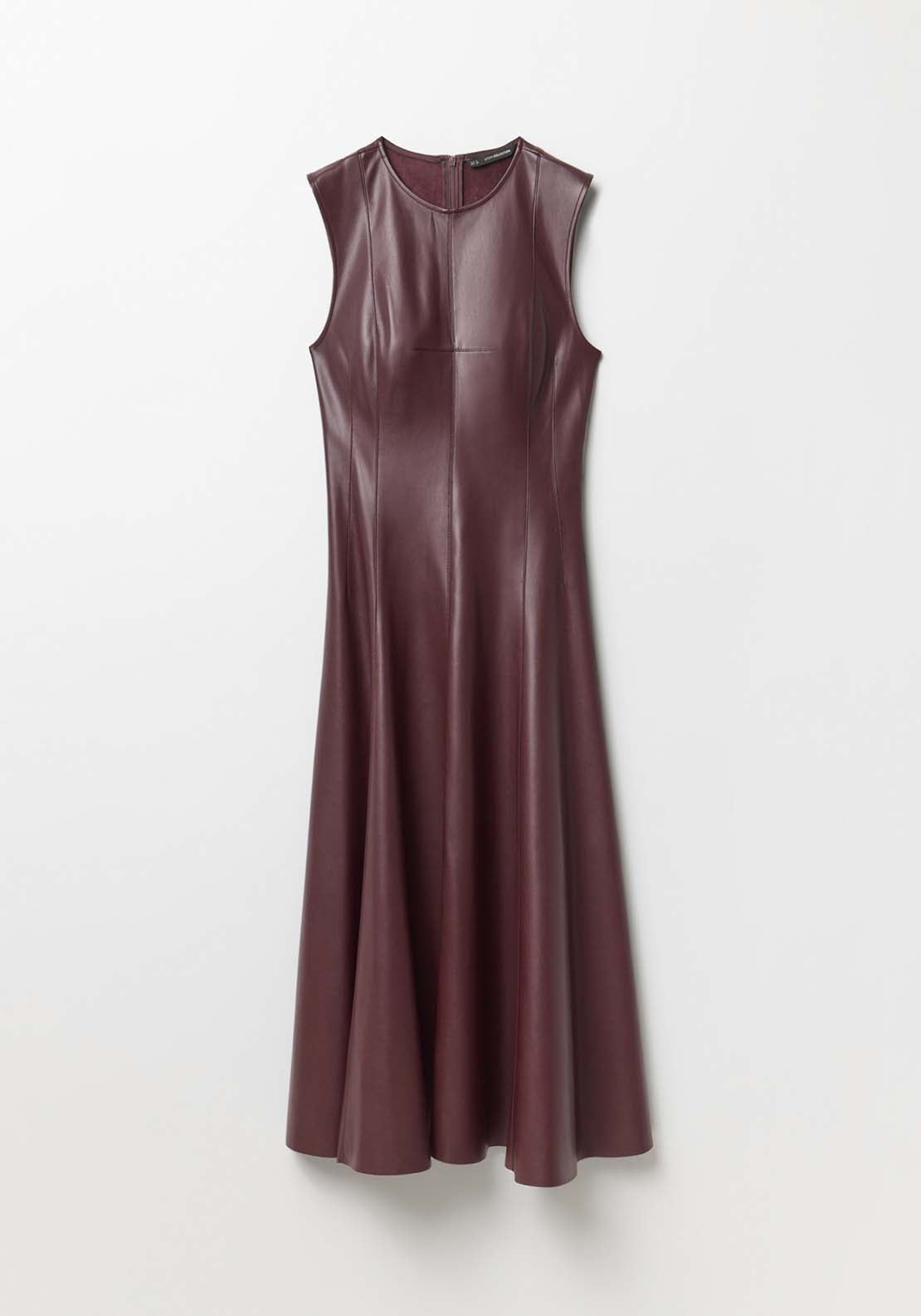 Faux Leather Dress - Red