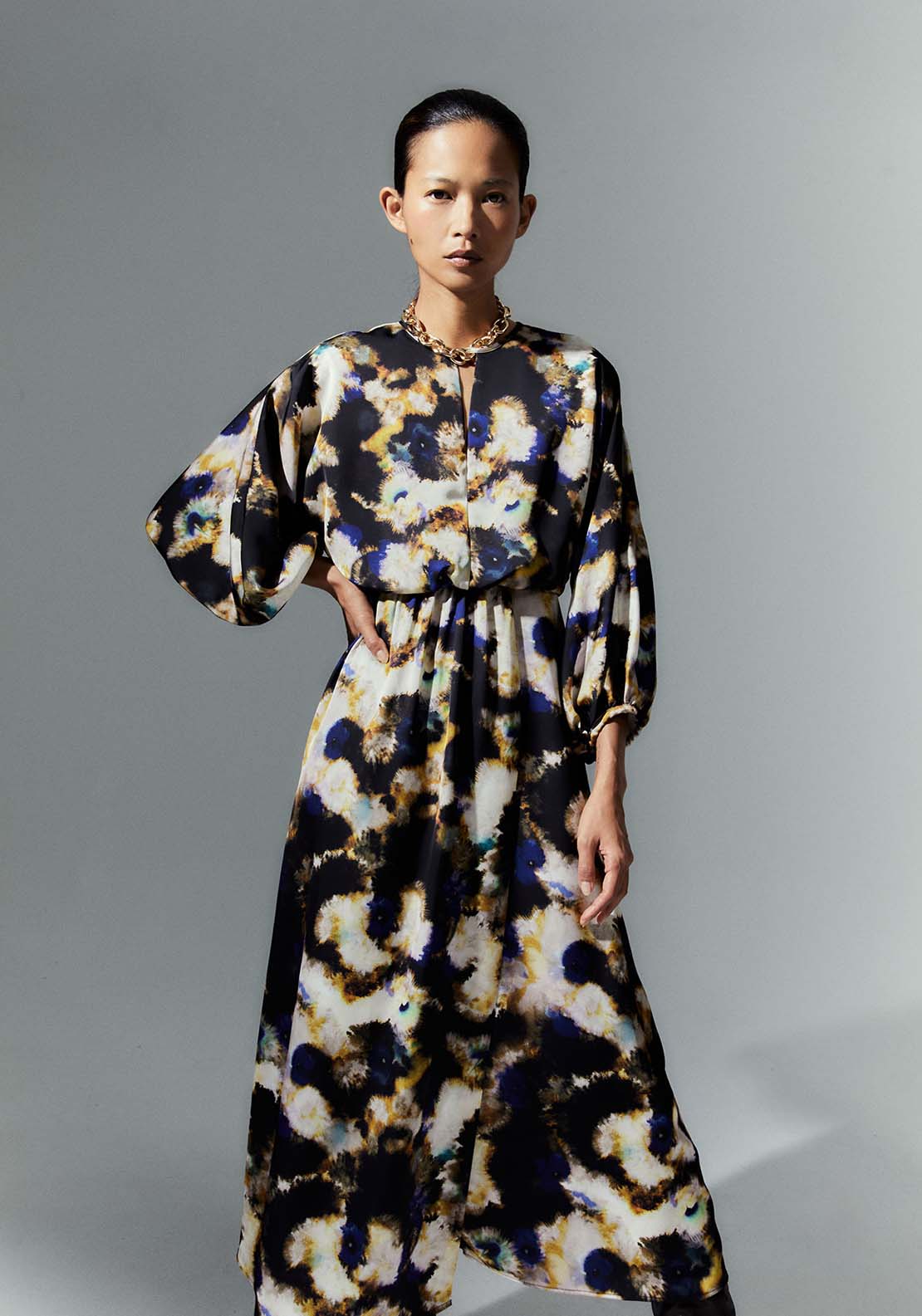 Long Sleeve Dress - Blue