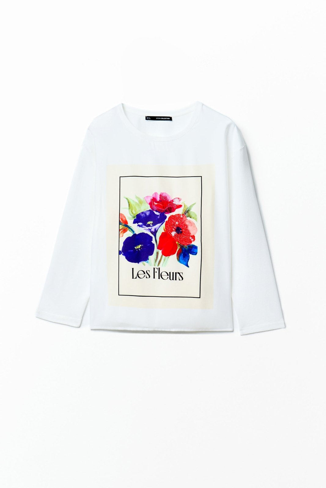 Sfera Graphic-print long-sleeved T-shirt - White 6 Shaws Department Stores