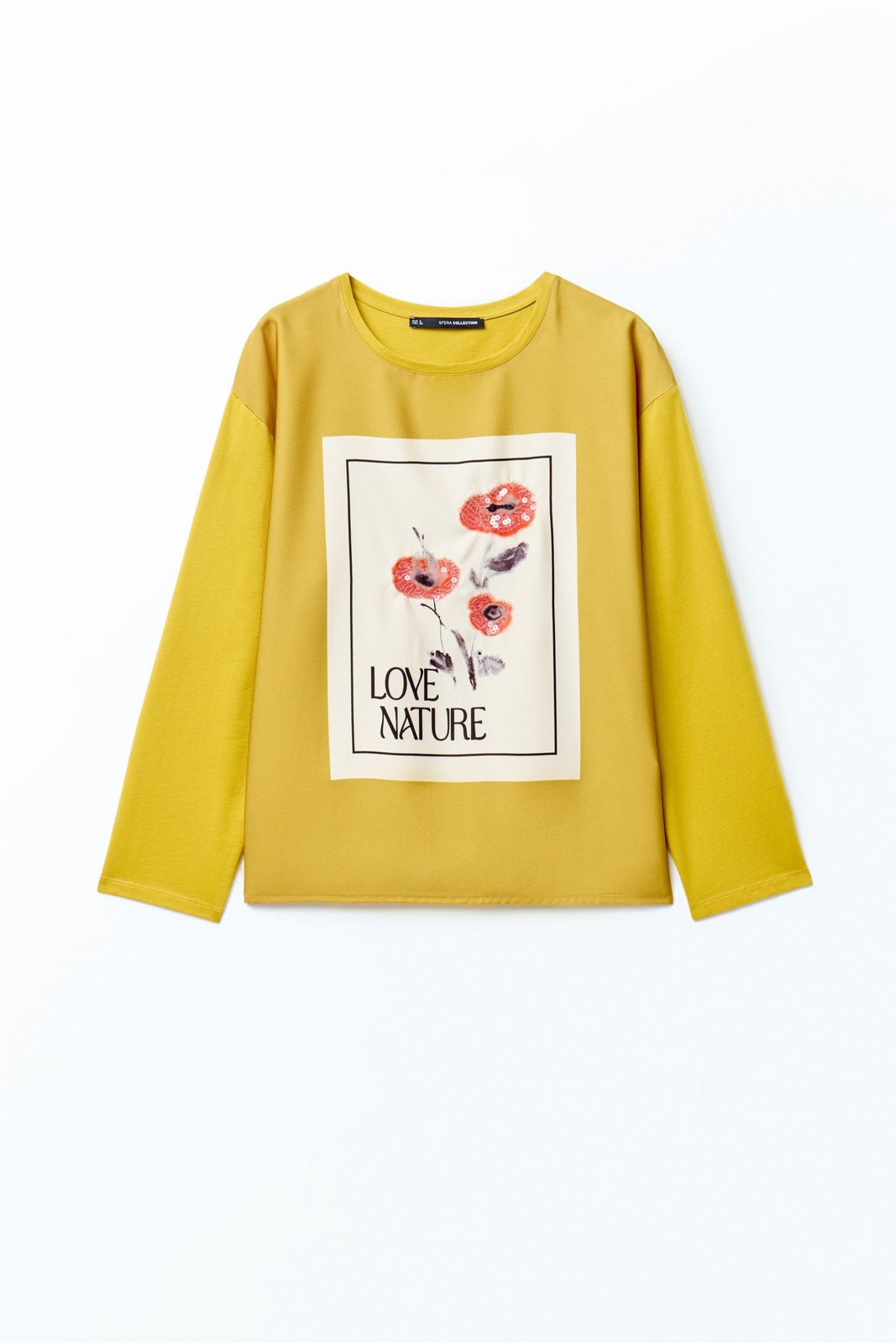 Sfera Graphic-print long-sleeved T-shirt - Olive Green 6 Shaws Department Stores