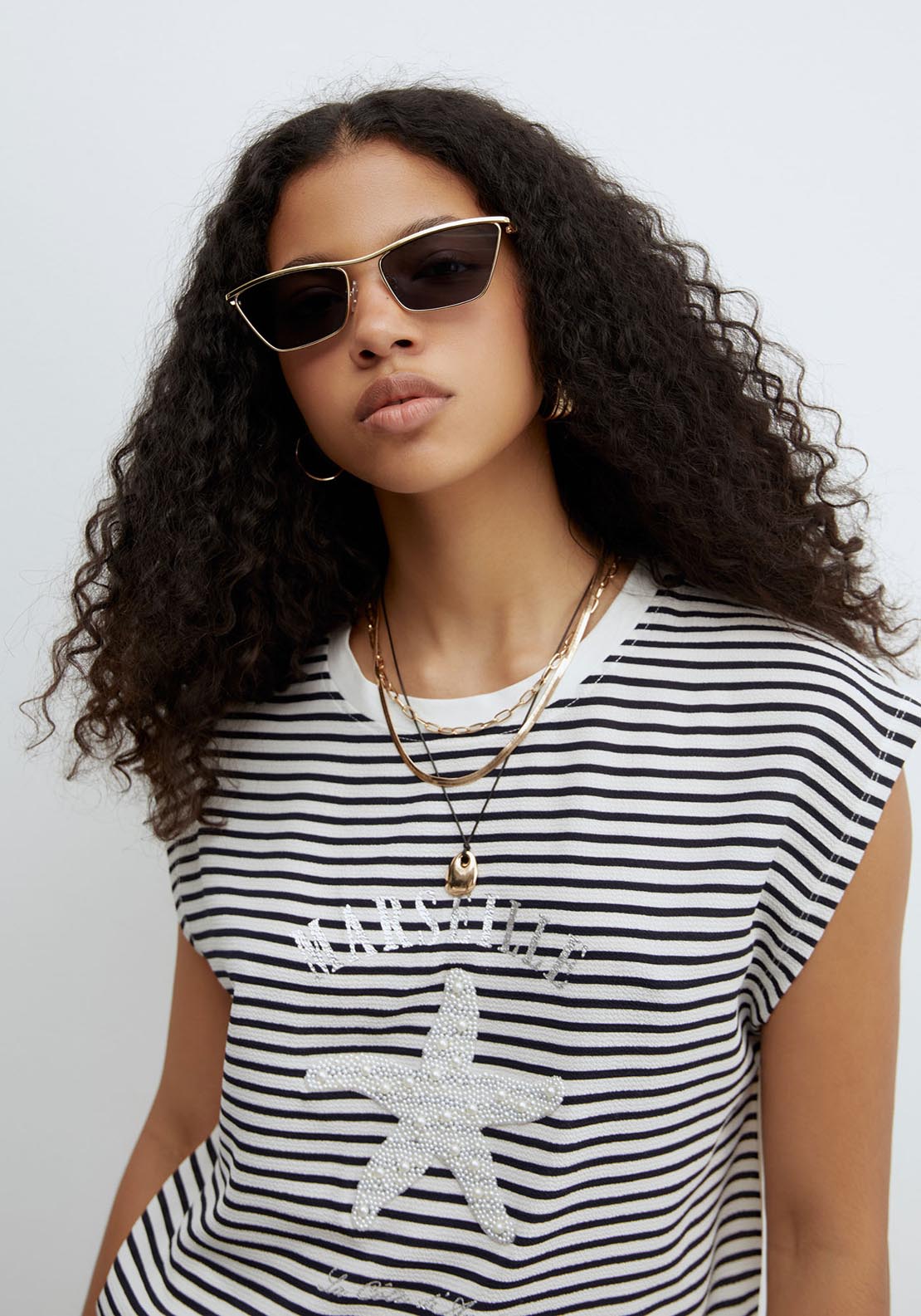 Sfera Pearls T-Shirt - Print Blanc 4 Shaws Department Stores