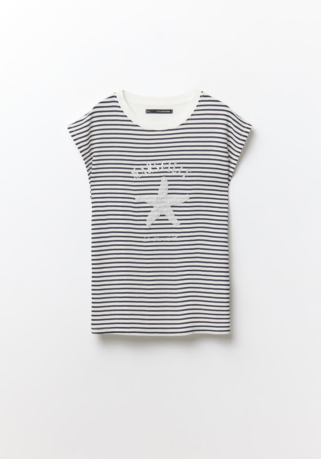 Sfera Pearls T-Shirt - Print Blanc 6 Shaws Department Stores