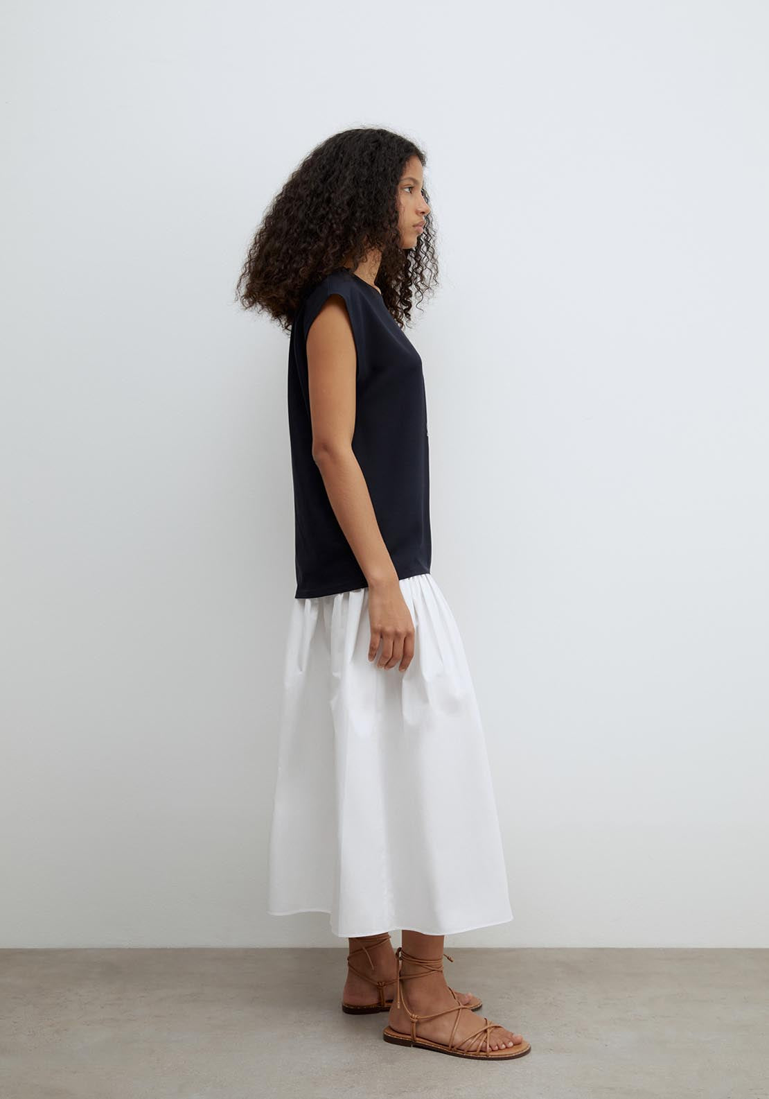 Sfera Pearls T-Shirt - Navy 3 Shaws Department Stores