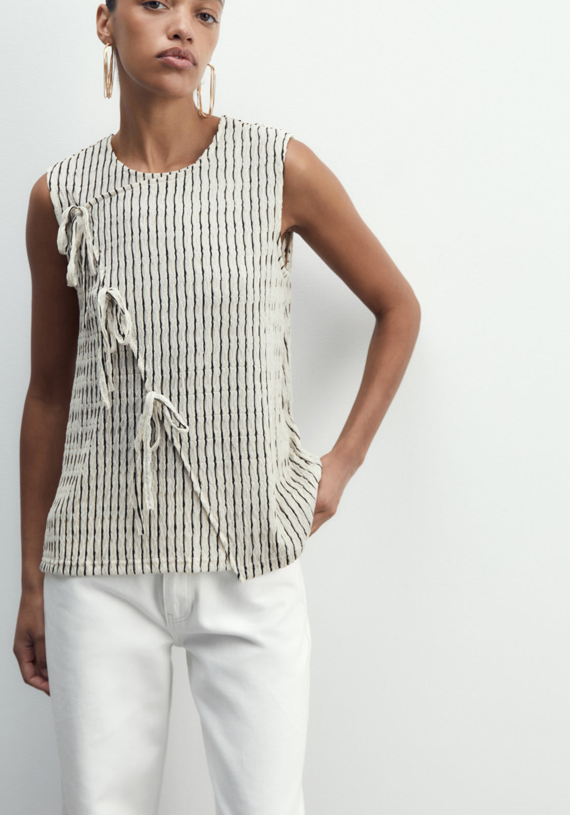 Sfera Structured Top - Print Blanc 3 Shaws Department Stores