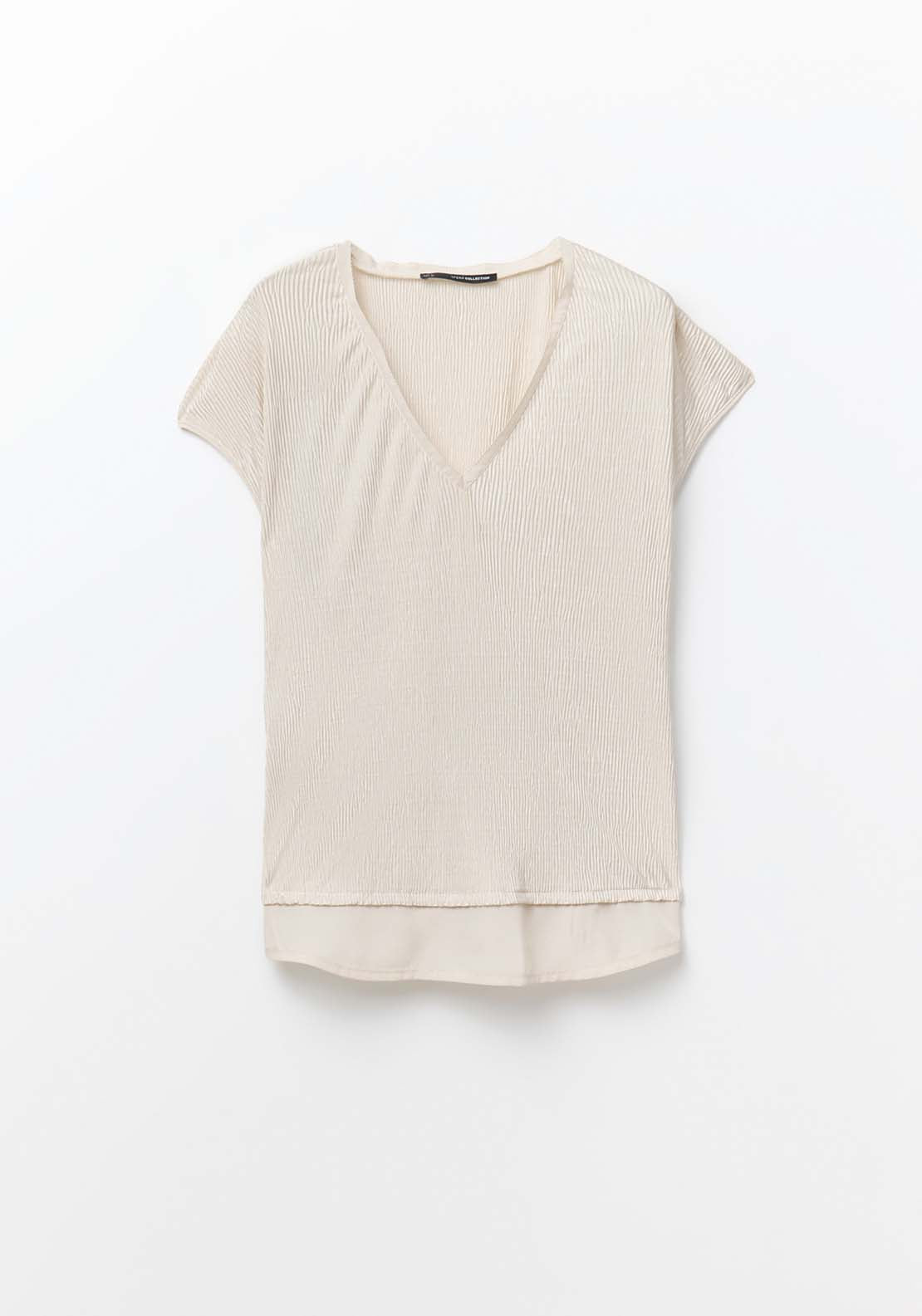 Sfera Shiny top - Ecru 6 Shaws Department Stores