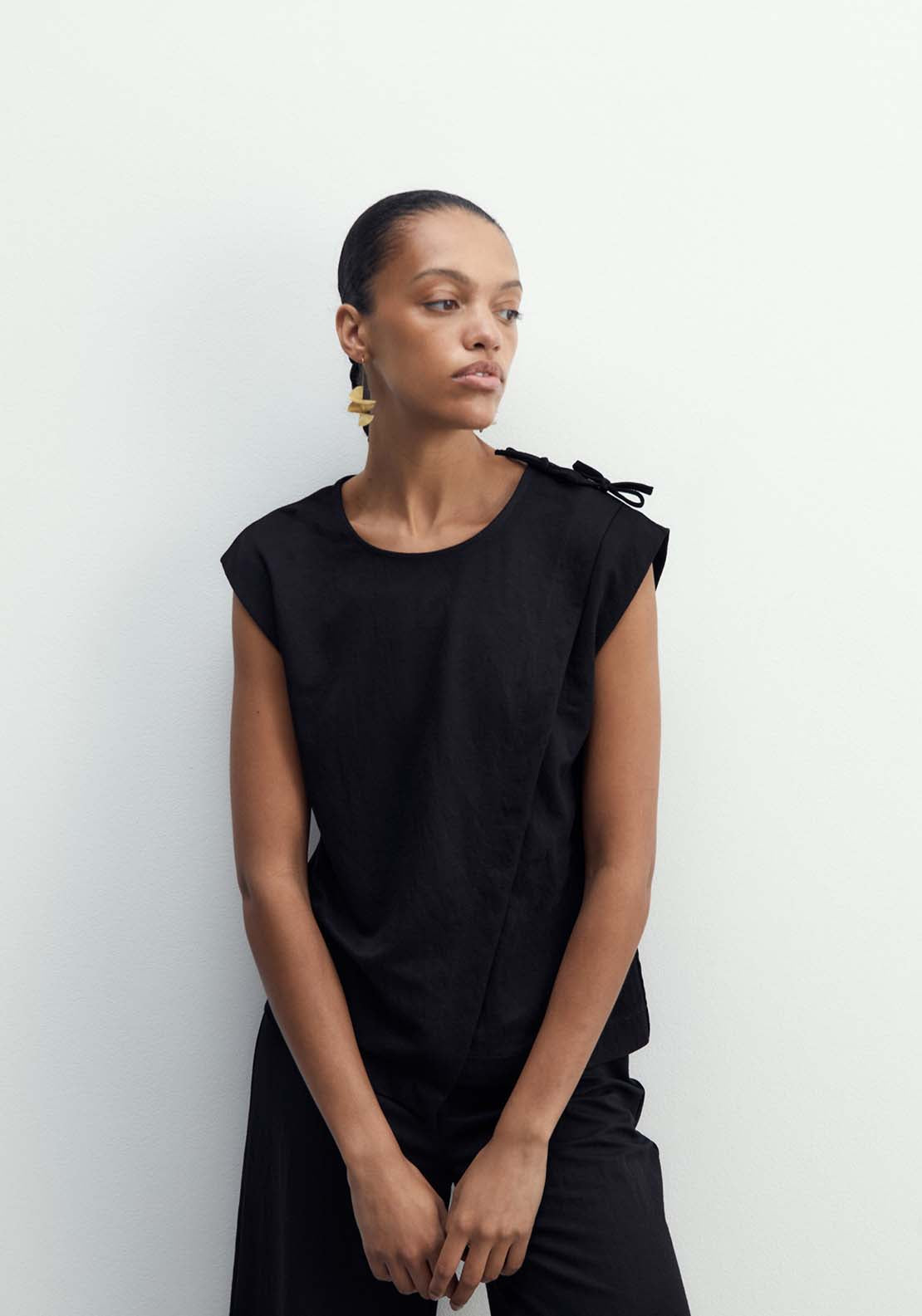 Sfera Asymmetrical Top - Black 1 Shaws Department Stores
