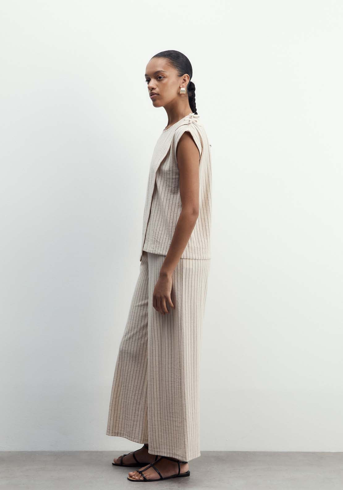 Sfera Asymmetrical Top - Beige 3 Shaws Department Stores