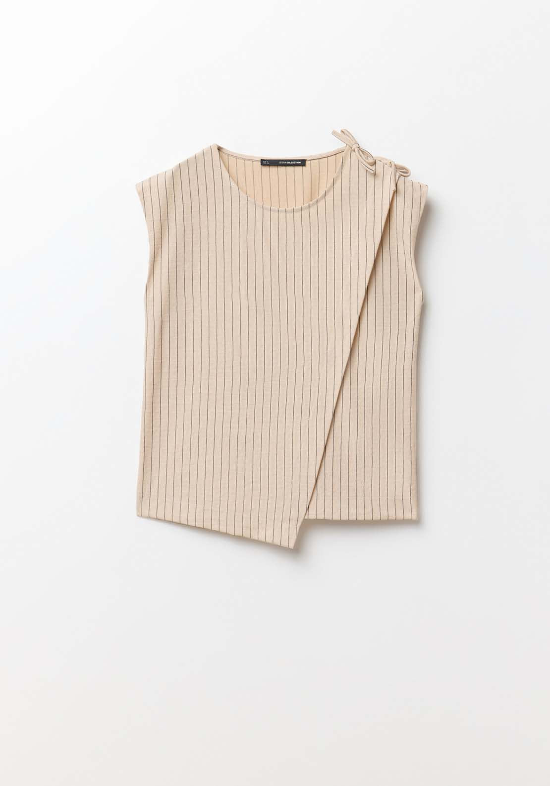 Sfera Asymmetrical Top - Beige 6 Shaws Department Stores
