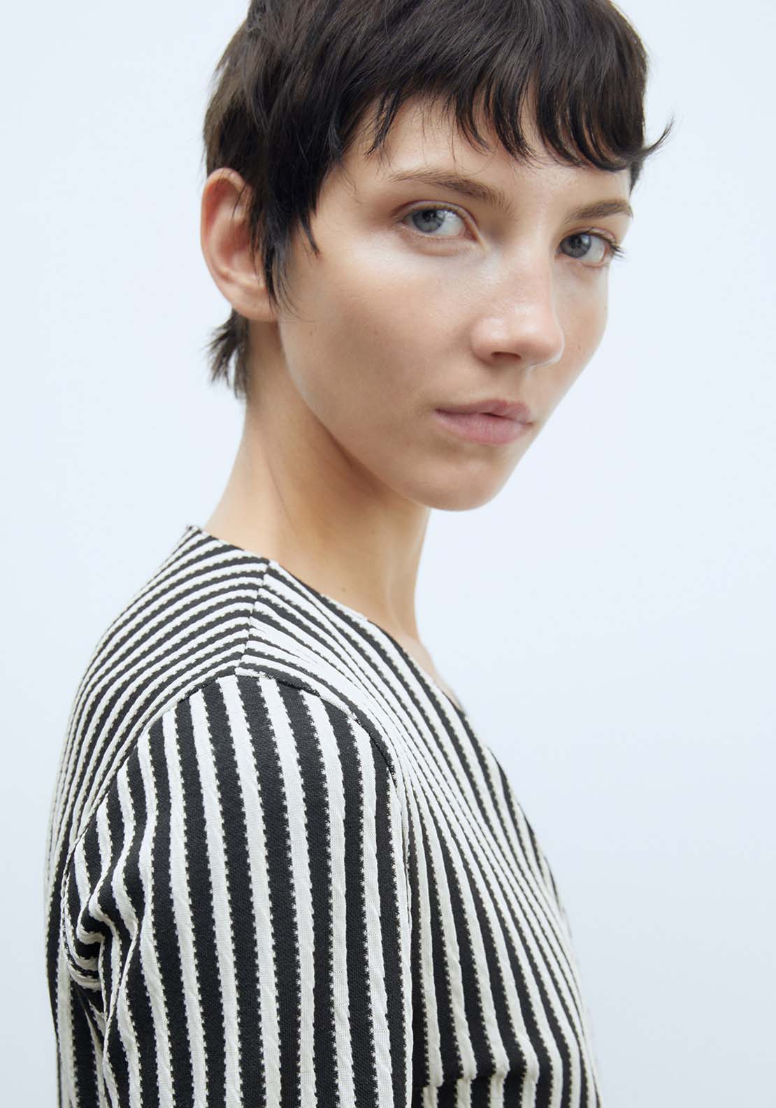 Sfera Striped Jacquard Blazer - Black 5 Shaws Department Stores