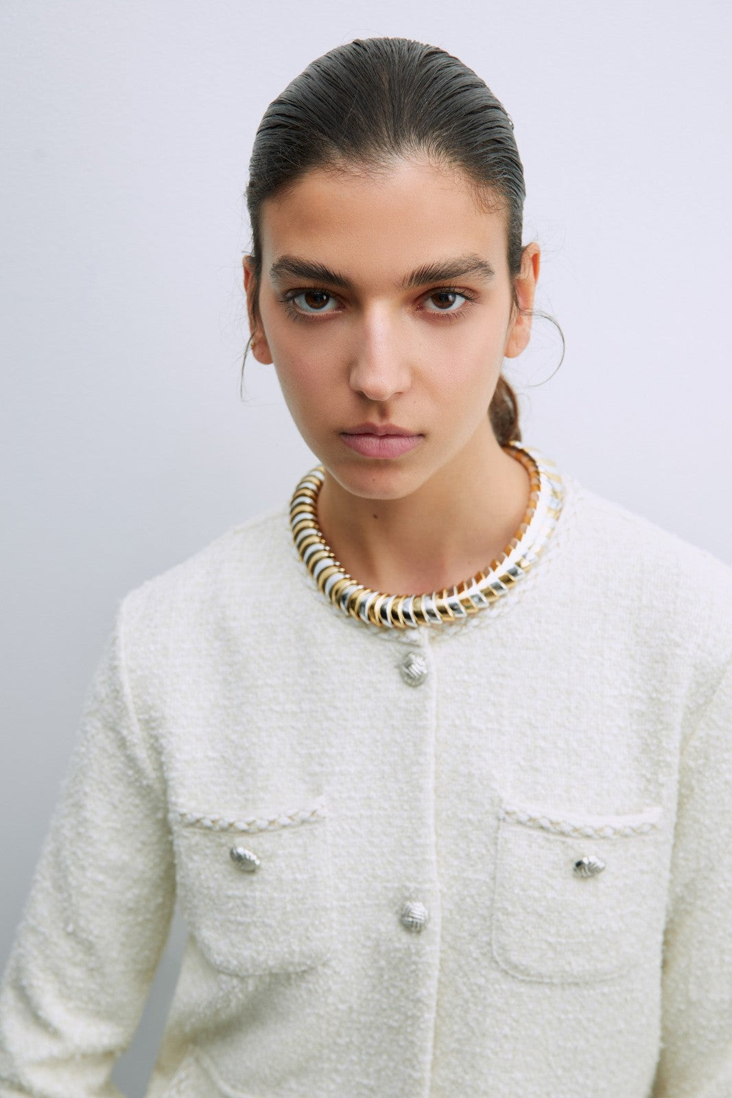 Sfera Buttons jacket - Ecru 5 Shaws Department Stores