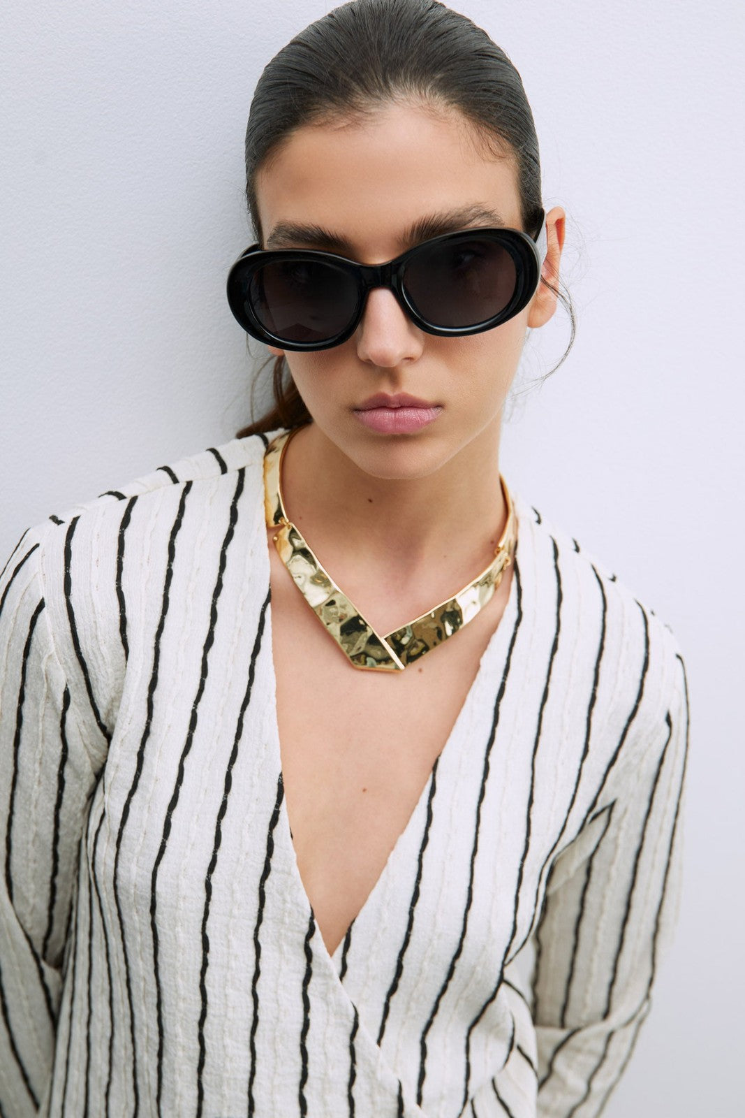 Sfera Structured blazer - Print Blanc 3 Shaws Department Stores