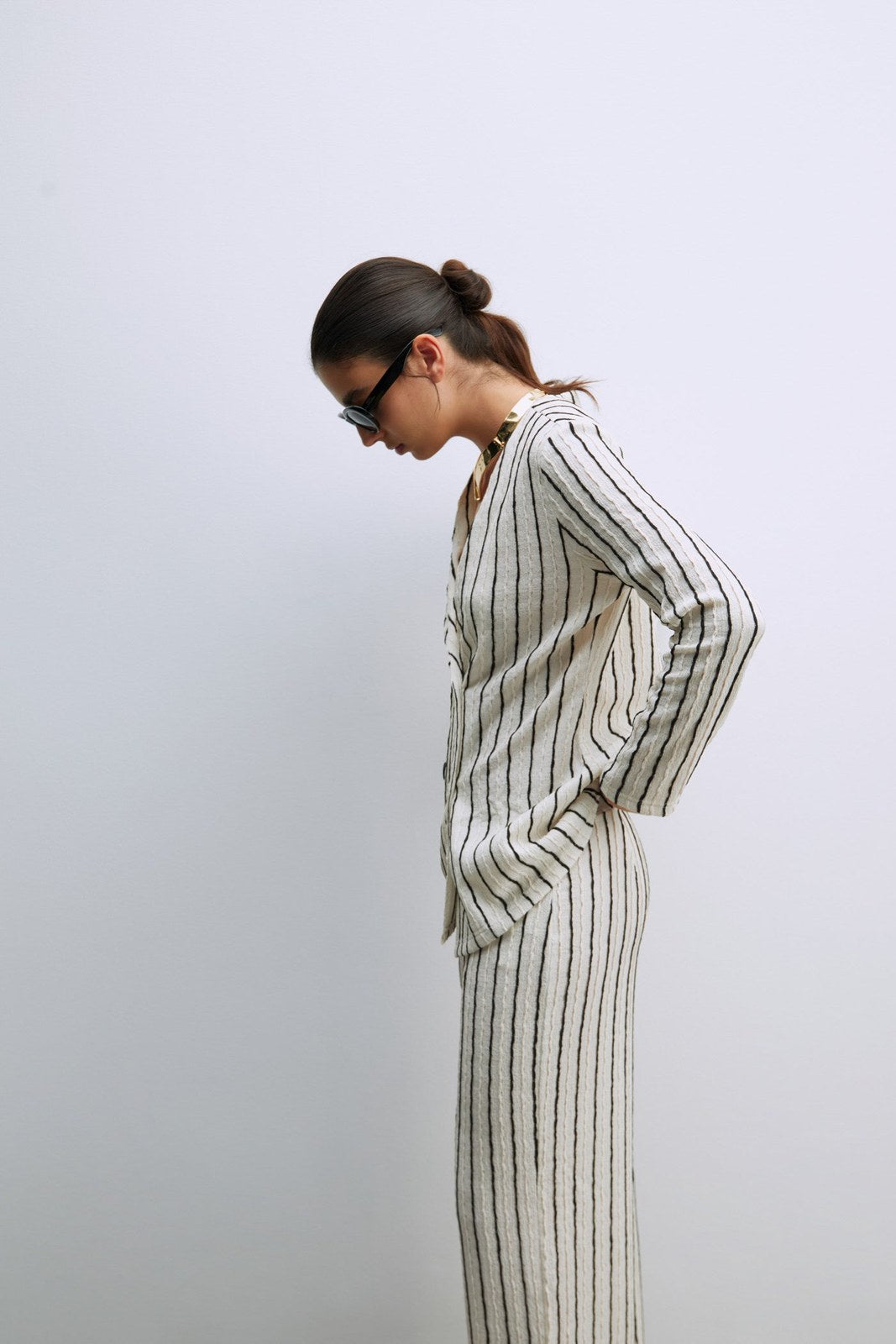 Sfera Structured blazer - Print Blanc 5 Shaws Department Stores