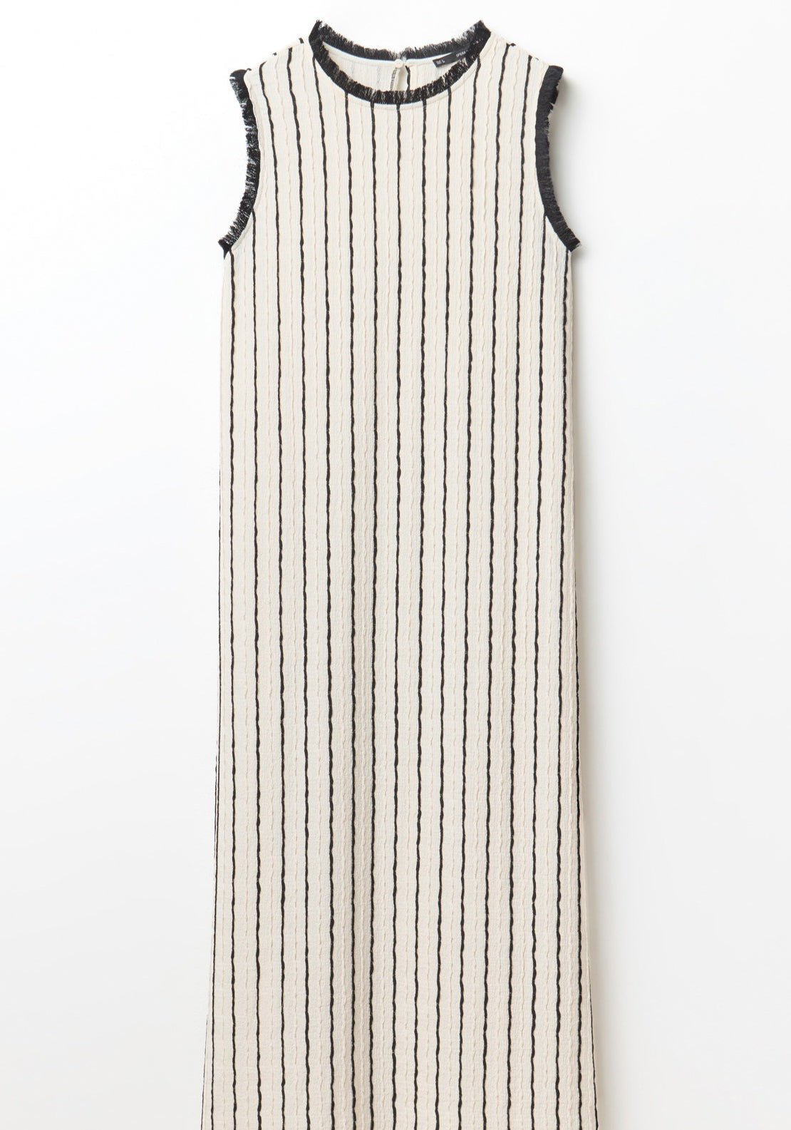 Sfera Fringed Midi Dress - Print Blanc 6 Shaws Department Stores