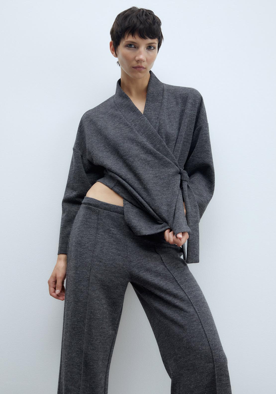 Sfera Soft-touch trousers - Grey Acid 5 Shaws Department Stores