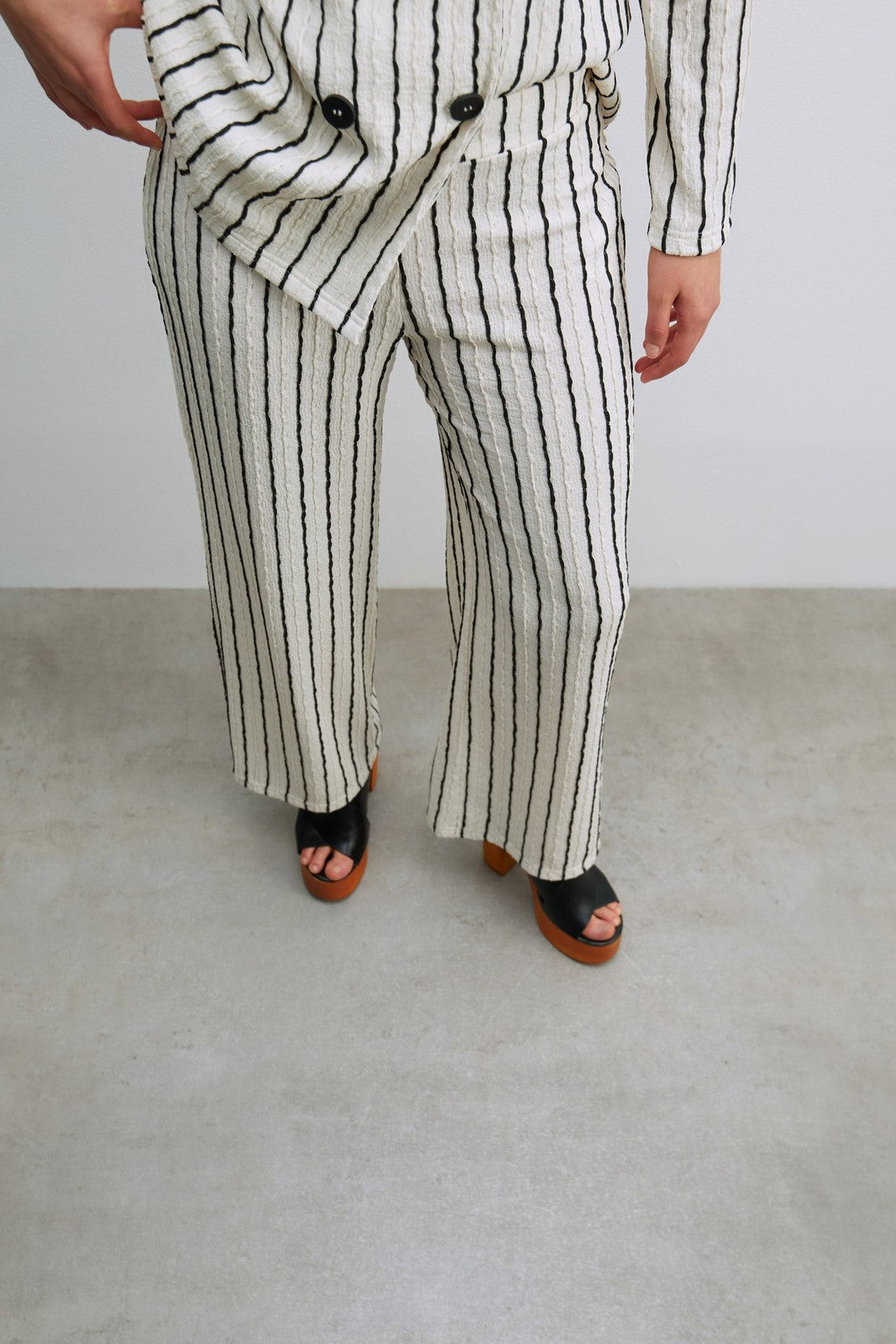 Sfera Structured trousers - Print Blanc 5 Shaws Department Stores