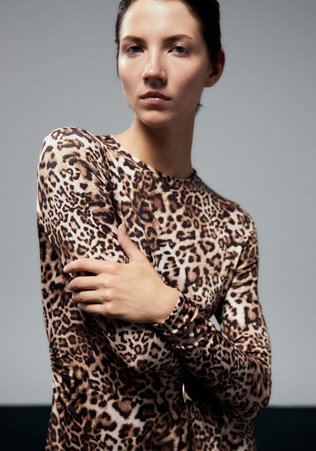 Sfera Metallic Appliqué Dress - Brown 2 Shaws Department Stores