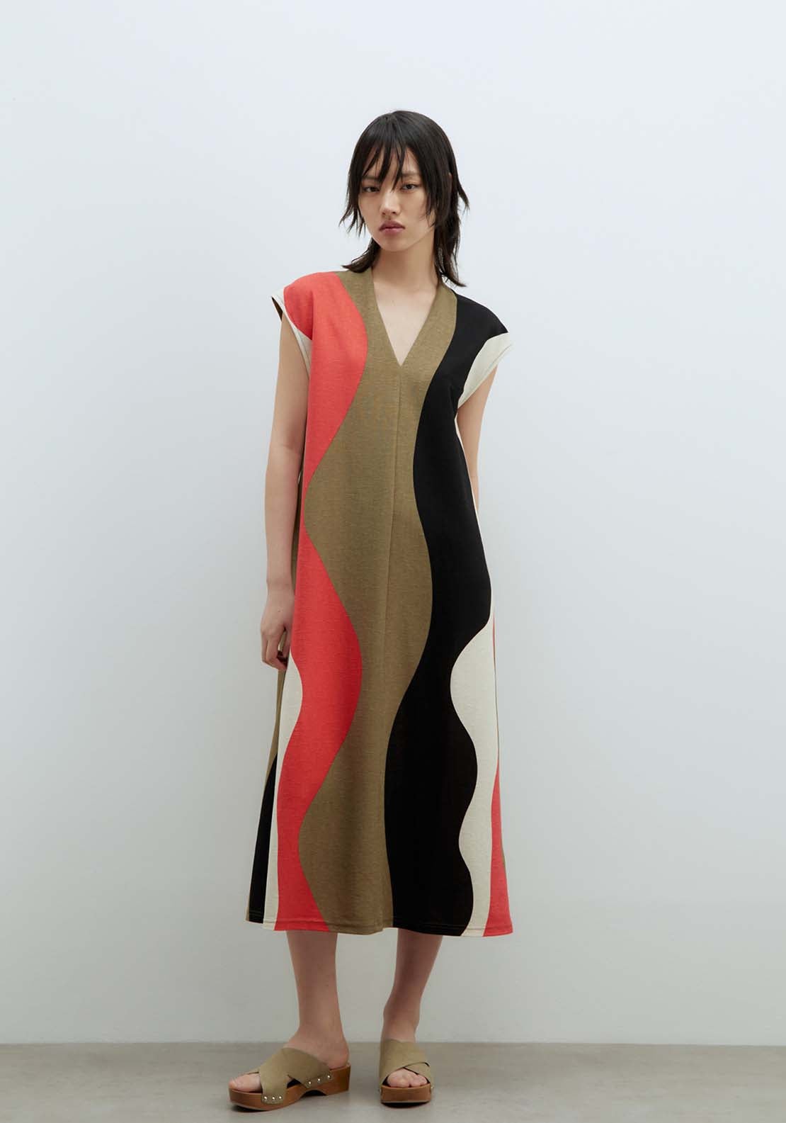 Sfera Basic dress - Print Red 5 Shaws Department Stores