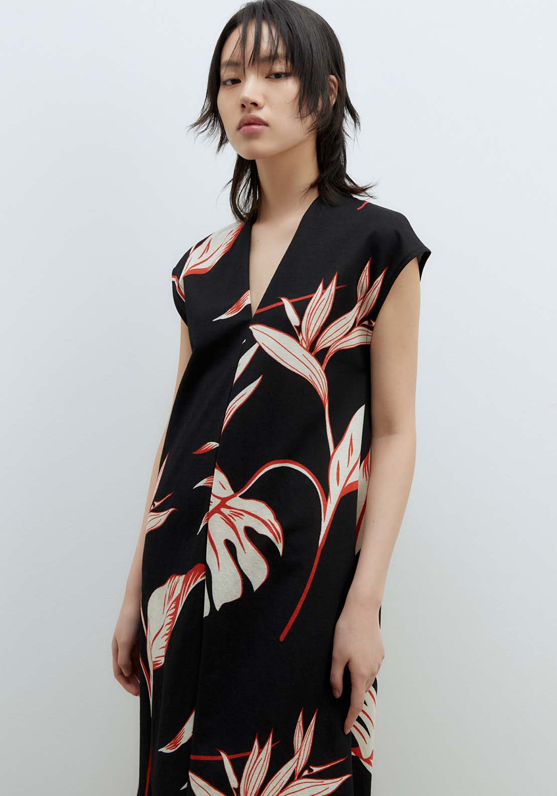 Sfera Basic dress - Print Black 1 Shaws Department Stores