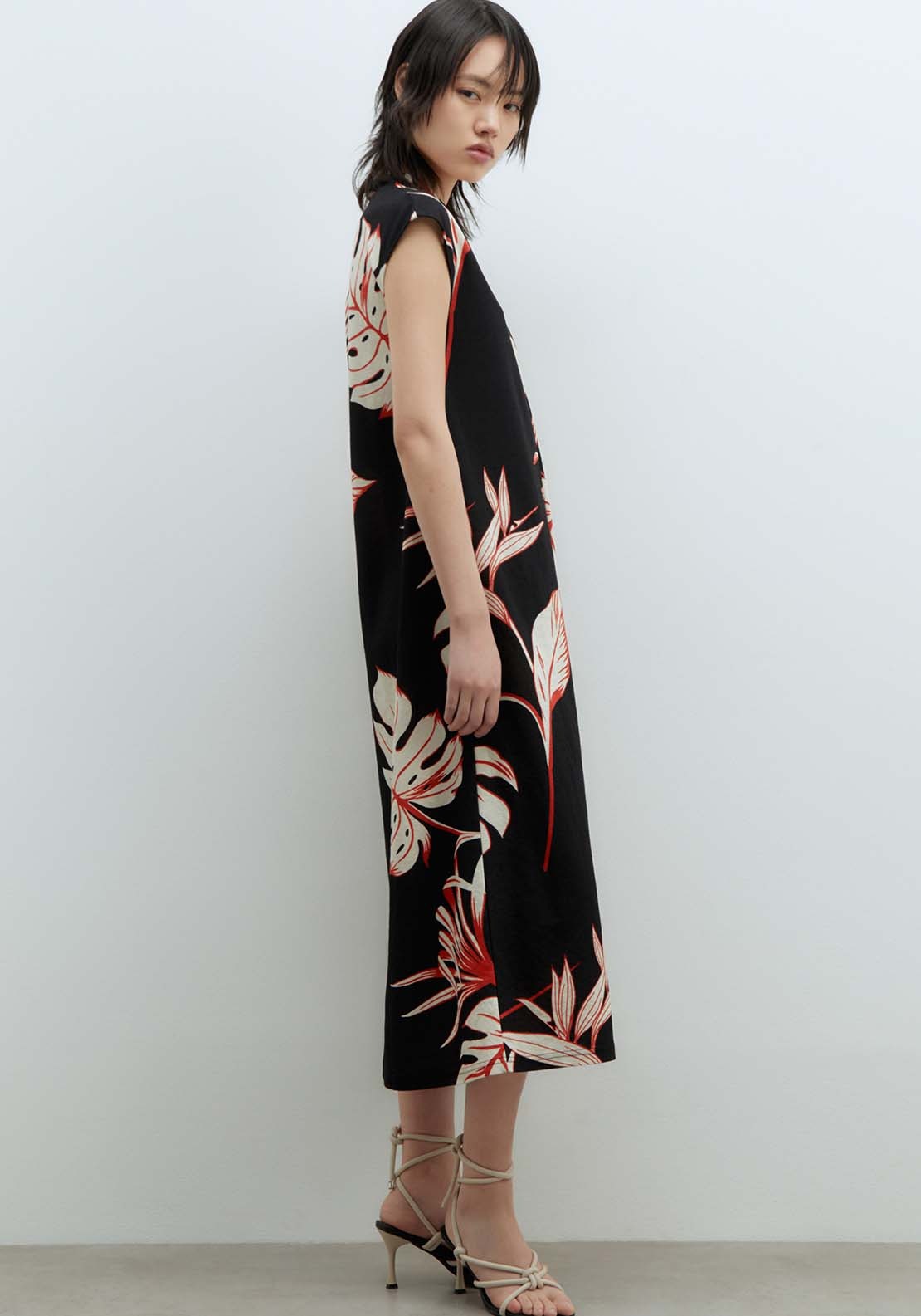 Sfera Basic dress - Print Black 3 Shaws Department Stores