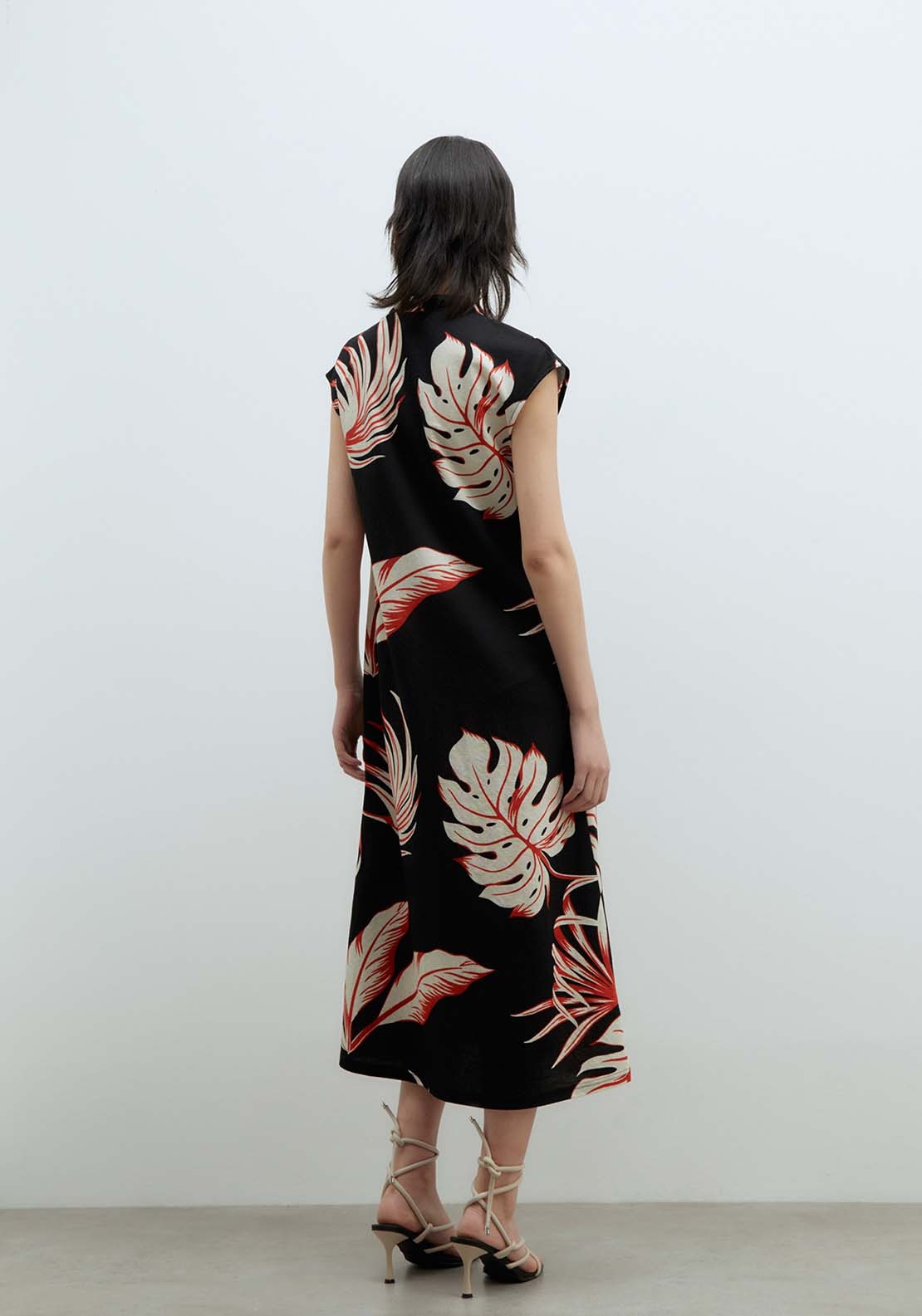 Sfera Basic dress - Print Black 2 Shaws Department Stores