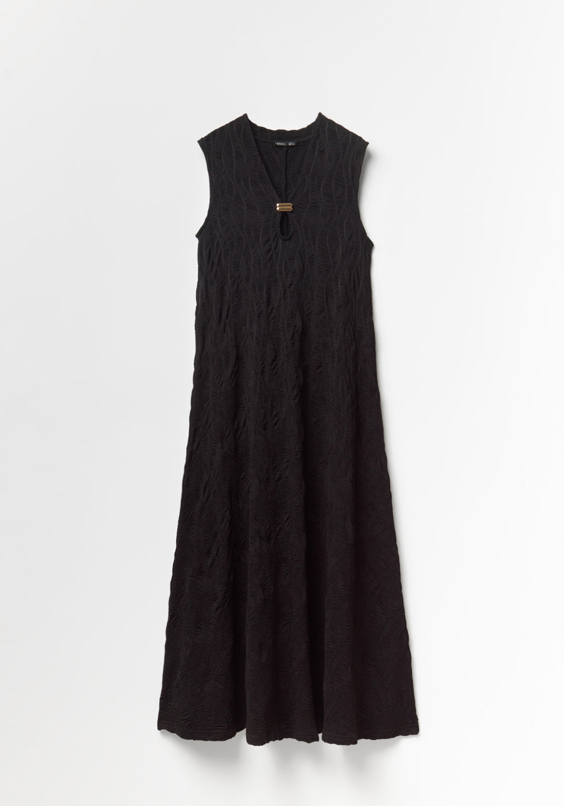 Textured Ornament Dress - Black