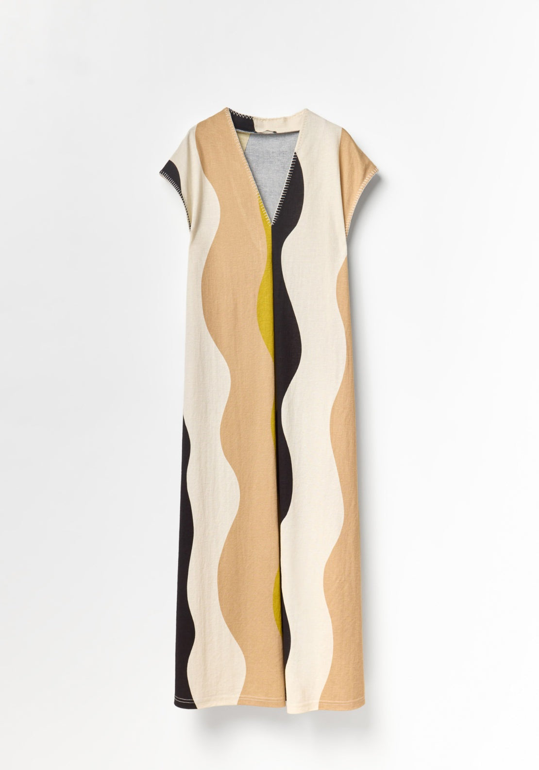 Loose Mid Pleat Dress - Multicolour
