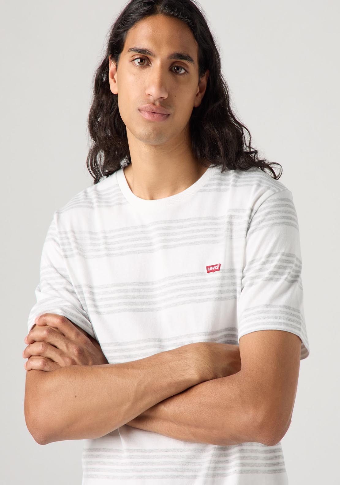 Levis Original Housemark Tee - Baste Stripe Bright 3 Shaws Department Stores